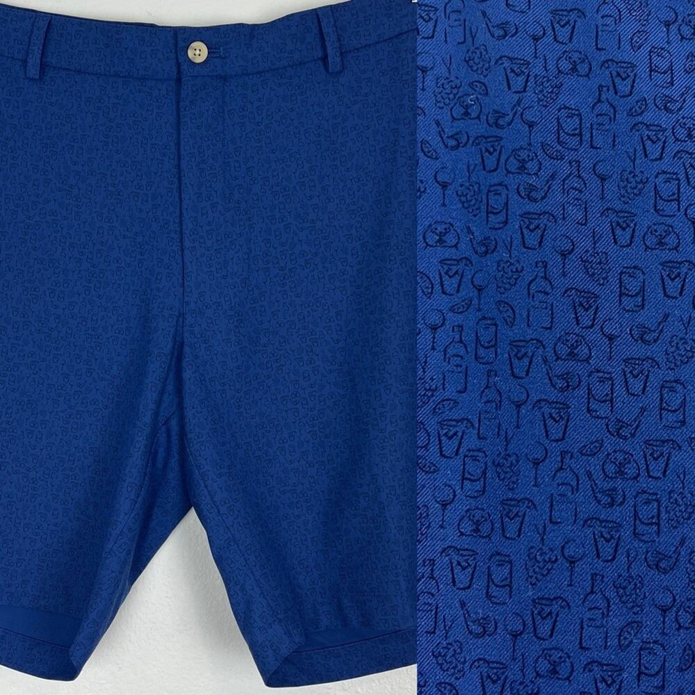 Peter Millar Crown Sport Salem Dazed & Transfused Shorts Drinks Cocktails 36